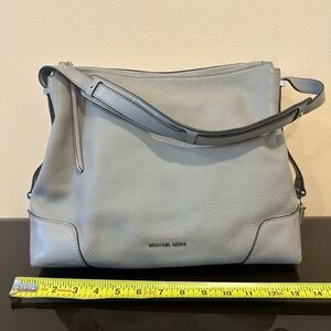 Michael Kors Gray Leather Shoulder Bag preowned